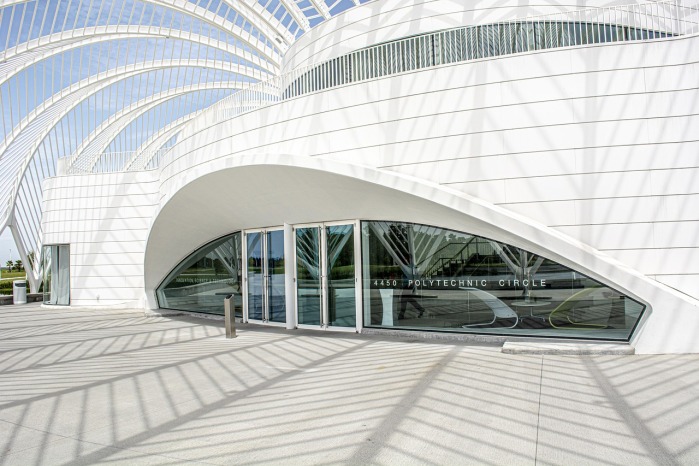 modern access control building entrance